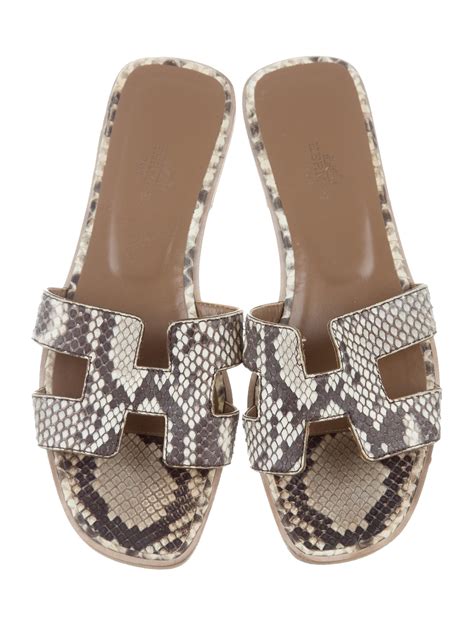 sandali flat hermes|hermes snakeskin sandals.